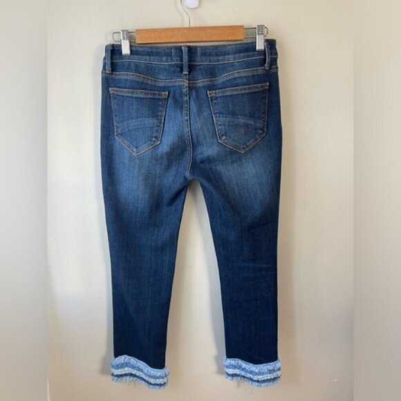 DRIFTWOOD Medium Wash Denim Colette Pretty in Fringe Cropped Jeans, 27 - Picture 2 of 11